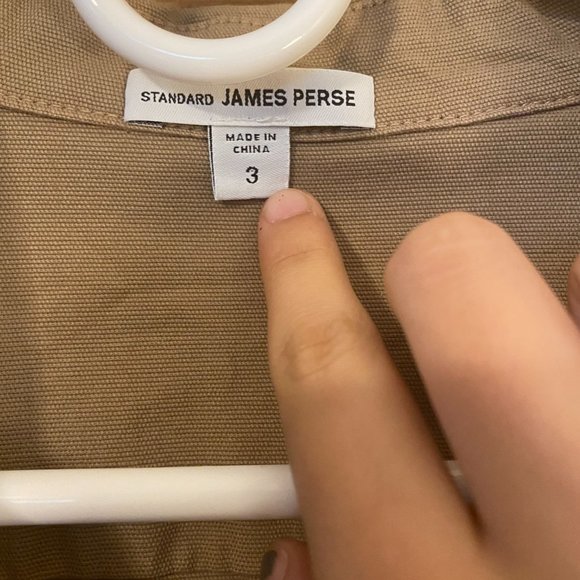 Standard James Perse Khaki Canvas Jacket Size 3 - Picture 4 of 5